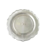 Plastik Sert Mika Şeffaf Tabak - Parti Sunum Yemek Tabağı - Yuvarlak - 26 Cm. - 6 Adetlik Paket