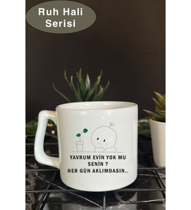 Ruh Hali Serisi Komik Yazılı Tasarım Bardak, Hediye Kupa Bardak