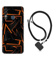 Tecno Spark 8T Kılıf Silikon Boyun Askılı İpli Desenli Silikon Zigzaglar 1651