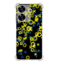PrintiFy Realme C55 Uyumlu Köşe Korumalı Semboller Tasarımlı Şeffaf Silikon Kılıf