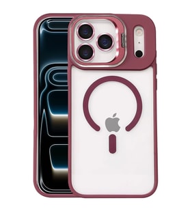 Joko Apple iPhone 17 Pro Max Remim Lensli Magsafe Standlı Kapak - Bordo