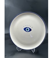 1 Adet Nazar Göz Temalı  21cm Tatlı Servis Tabağı (Karışık)