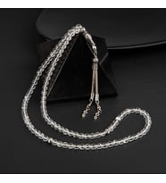 Kristal Kuvars Doğal Taş Tesbih 99luk - 6mm (Çok Renkli)