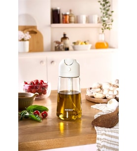 Hafif ve şık cam sprey yağdanlık, 450 ml kapasiteli, kullanışlı tasarım