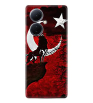Vivo V29 Lite Kılıf Resimli Desenli Baskılı Silikon Wolf and Moon 2 1381