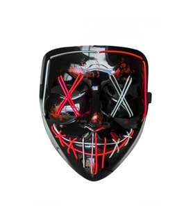 Floresan Yeşil Işıklı LED Maske Parti ve Festival Eğlence Maskesi