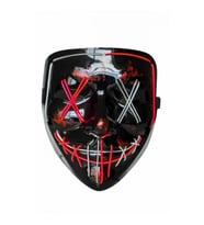 Floresan Yeşil Işıklı LED Maske Parti ve Festival Eğlence Maskesi
