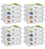 Pure Baby Wipes Islak Havlu Mendil 50 Yaprak 16 Lı Set (800 Yaprak) (Meyveli)