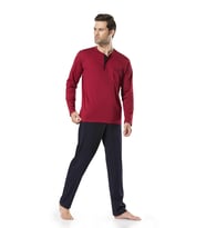 Pierre Cardin Erkek Pijama Set Takım (Bordo)