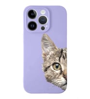 Apple iPhone 14 Pro Max  Lansman Kılıf Catface  Tasarımlı Altı Kapalı İçi Kadife Kaplı  Kapak (Şeffaf)