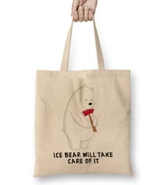 We Bare Bears Ice Bear Bez Çanta Uzun Saplı