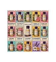 Favori 10'lu Set Esansiyel Uçucu Yağ Buhurdanlık Hava Nemlendirici Aroma Difüzörü Kokusu Esans