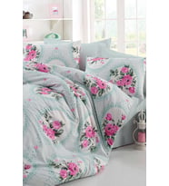 Cotton Life Çift Kişilik Carmen Mint Nevresim Takımı