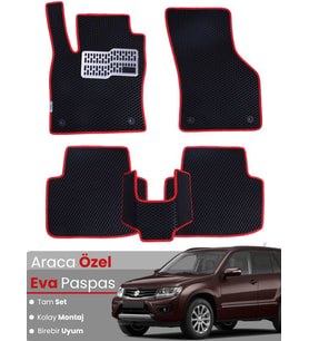 SUZUKİ GRAND VİTARA (2005-2014) Uyumlu EVA Paspas Tam Set–Oto Paspas,Araca Özel,Kolay Montaj