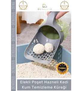 #KumTemizleme Hazneli Pratik Poşetli Hijyenik Dayanıklı Kaliteli Yeni Nesil Tasarım Kedi Kum Temizle