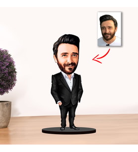 Kisiye Özel Karikatür Erkek MÜDÜR Biblo MODEL 4