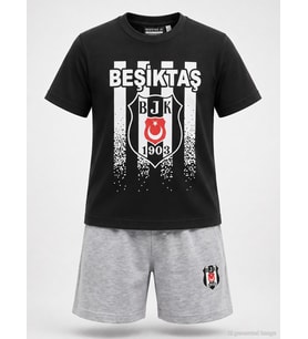 Civil Boys Beşiktaş Çizgili 3-13 Yaş Takım - Siyah