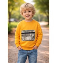 Erkek Çocuk Turuncu Sweatshirt - Uzun Kollu - 1 - 5 Yaş - Pamuklu Ve Fermuarlı Cepli - TURUNCU / 1 YAŞ
