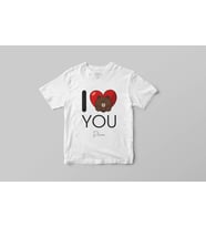 I Love Brown Bear Tişörtü ( Çocuk - Büyük ) Kişiye Özel