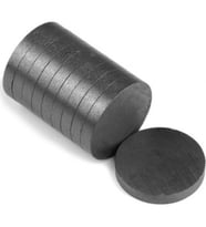 1000 Adet Siyah Mıknatıs 17x3mm - Silindir Ferrit / Seramik Mıknatısı