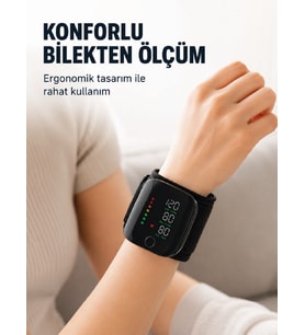 Şarj Edilebilir Bilekten Tansiyon Aleti Tek Tuşla Ölçüm
