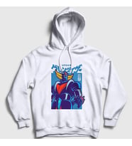 Presmono Unisex Beyaz Poster V2 Ufo Robot Grendizer Goldorak Kapüşonlu Sweatshirt 471971tt