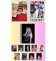 Taylor Swift Poster A3 ,2 adet defter A4 1adet , fotokart 9 adet