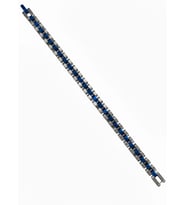 Rodyum-Mavi Çelik Erkek Çelik Bileklik Boy 21.5 Cm / 0.8 Mm - Ebl0068