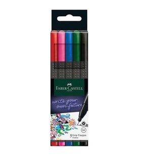 Faber Castell Grip Finepen Renkli Kalem 5 Renk - 2 paket
