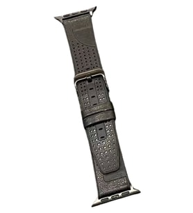 Movenchy Apple Watch 45mm Buff Deri Kordon - Siyah