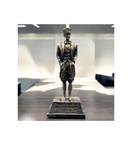 Dekoratif Polyester Atatürk Heykeli 18 Cm Gold Eskitme