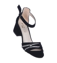 Byn Ayışığı By22 Siyah Süet Kadın 6Cm Topuklu Sandalet