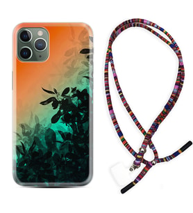 Apple iPhone 11 12 13 14 Pro Max Kılıf Boyun Asklı Rasta Silikon Güzel Çiçekler 1712