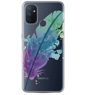 Kılıfland One Plus Nord N10 Kılıf Silikon Resimli Kapak Watercolor Leaf Stok 108