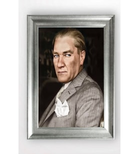 Gümüş Çerçeveli Atatürk Tablo a244