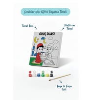 Oruç Duası Çocuklar İçin Eğitici Boyama Tuvali (Şövalesiz)