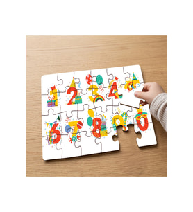 Sayıları Öğrenelim Tasarımlı 24 Parça Ahşap Çocuk Puzzle MPK0626