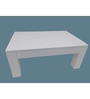 Orta Sehpa 14568 Model Ahşap Kutu Ayak MDF Parlak Beyaz Lake Boya Tabla El Yapım