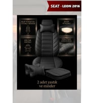 leon 2016 Koltuk ve Kılıf uyumlu Siyah Lüks Minder Yastık 2 Minder 2 Yastık