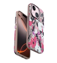 Onegif Apple İphone 15 Flower Series Magsafe Kapak - Pembe