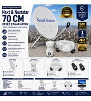 Next 70 cm Uydu Seti GOLD-111 LNB + 30 m Kablo