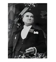 Mustafa Kemal Atatürk Modern Ahşap Tablo, 35cm x 50cm