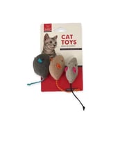 Nunbell Renkli Peluş Fare Kedi Oyuncağı 3 Adet