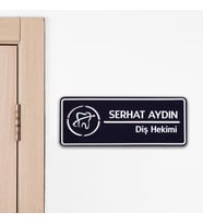Diş Hekimine Özel Kapı İsimlik Tabelası Ofis Yönlendirme Kapı İsimlik Diş Hekimi Tabela