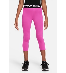 Nike Pro Dri Fit 3/4 Lenght Leggings Pink Kız Çocuk Capri Tayt Pembe