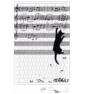 Yaramaz Komik Müzik Notalı Kedi Cat Puzzle 240 Parça Yapboz