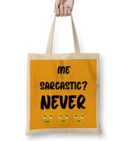 Sarcasm Funny Comment Quotes Gift - Sarcastic Women And Men Humorous Saying Bez Çanta Uzun Saplı