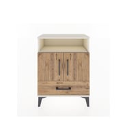 Arges Komodin 3 Raflı Tek Çekmeceli 2 Kapaklı 60x30x80 Aytaşı-Çam