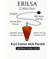 Sertifikalı Kızıl Yemen Akiği Pandül ve Kolye – Negatif Enerji Temizliği ve Farkındalık Taşı (Çok Renkli)