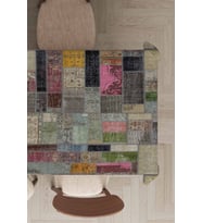Çok Renkli Patchwork Dokuma Leke Tutmaz Masa Örtüsü MSO346